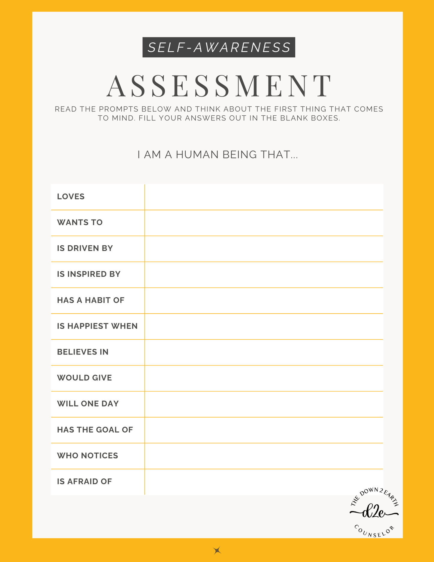 Self-Discovery Journal PDF, Personal Growth Workbook, Vision Planning Worksheets – Instant Download