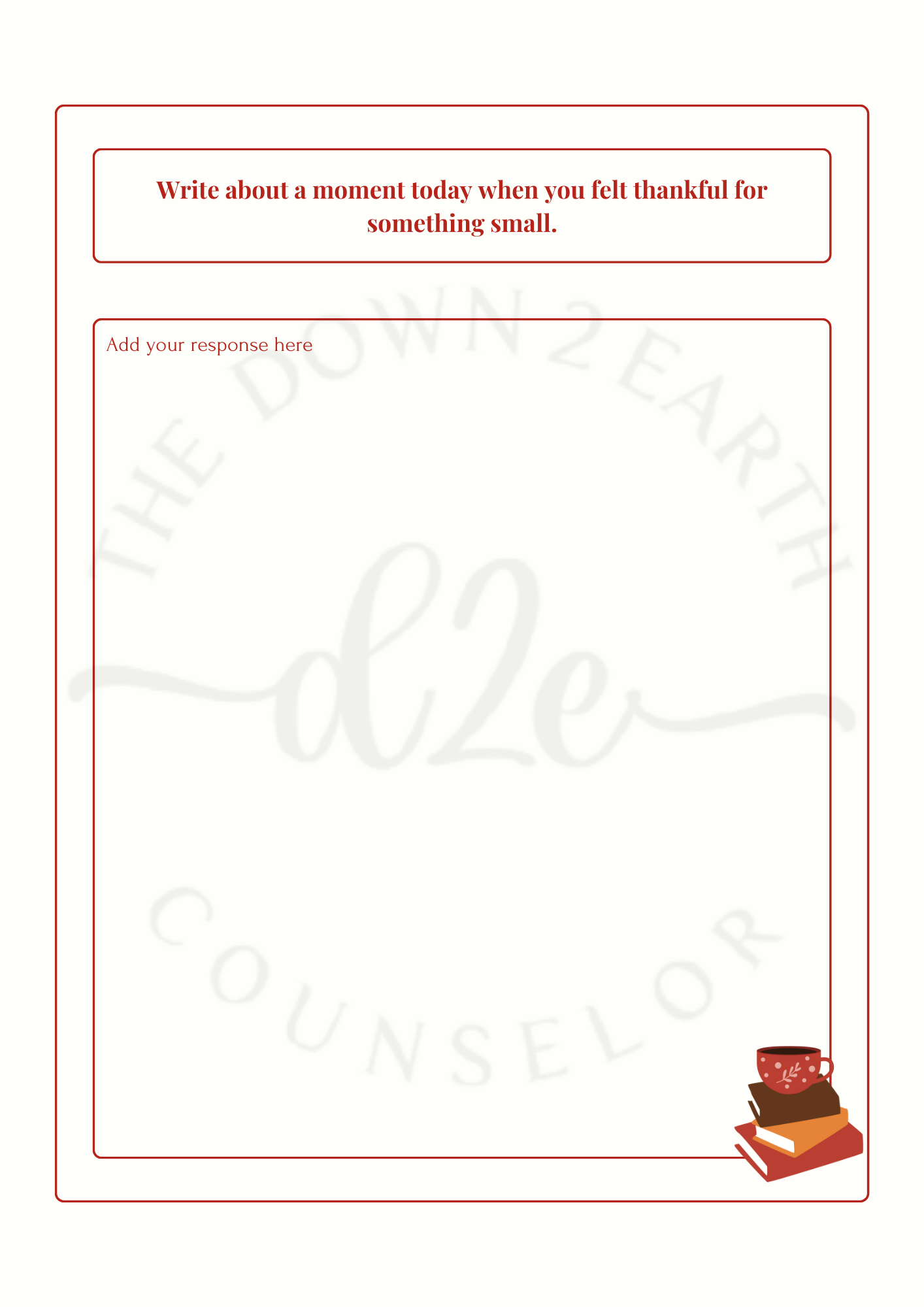 Daily Gratitude Worksheet PDF, Journal Printable, Digital Mindfulness Journal, Practice Self-Reflection Template