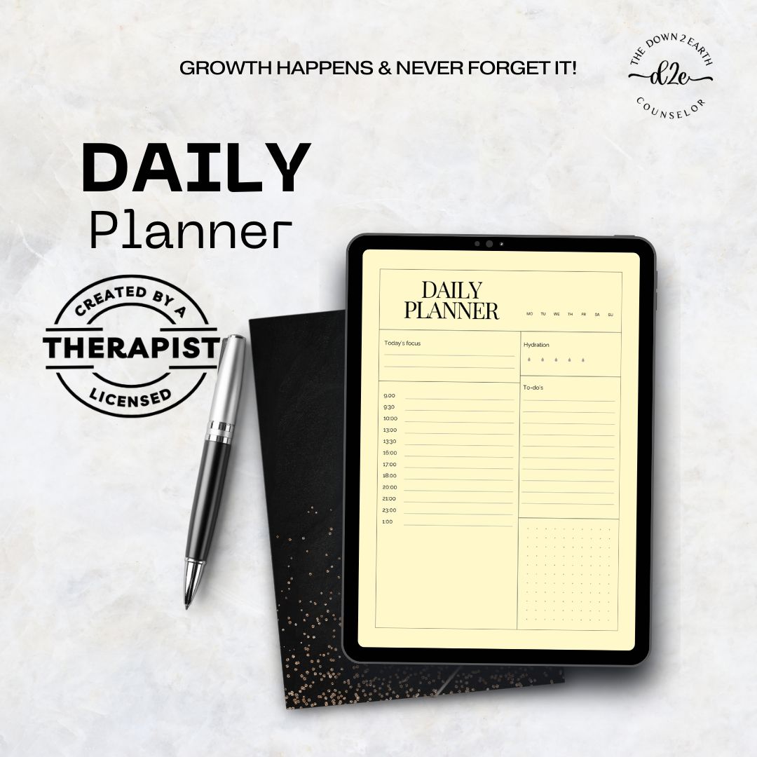 Daily Planner, Habit Tracker, Printable Daily Worksheets, Routine-Building Planner PDF, Goal-Setting