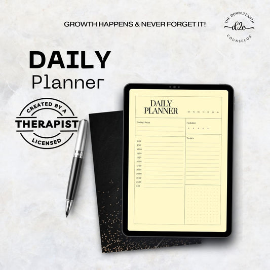 Daily Planner, Habit Tracker, Printable Daily Worksheets, Routine-Building Planner PDF, Goal-Setting