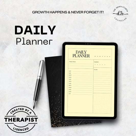 Daily Planner, Habit Tracker, Printable Daily Worksheets, Routine-Building Planner PDF, Goal-Setting