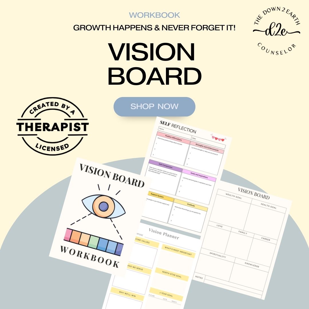 Vision Board PDF, Digital Manifestation Journal, Goal-Setting Workbook, Mindset Planner