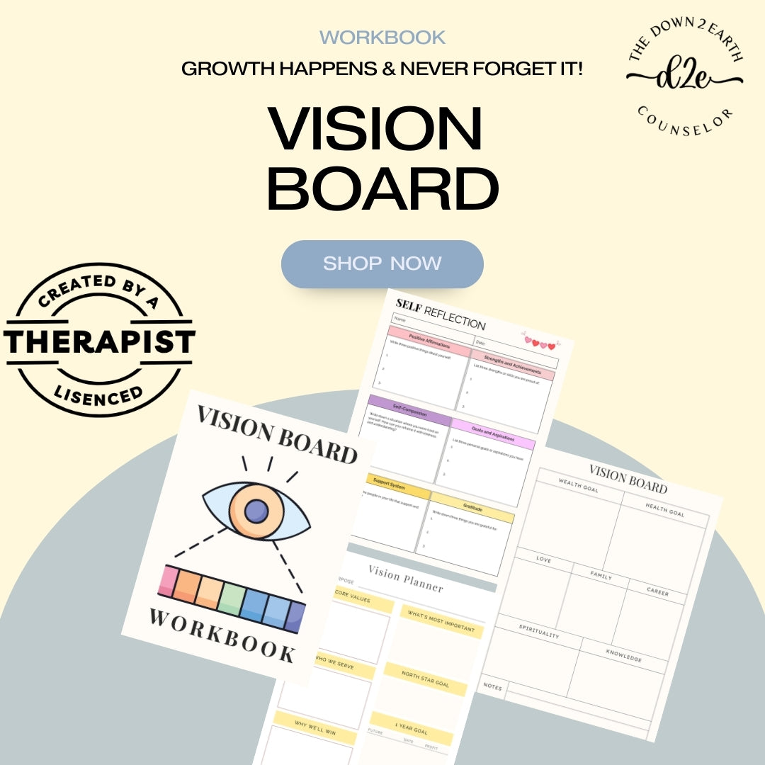 Vision Board PDF, Digital Manifestation Journal, Goal-Setting Workbook, Mindset Planner